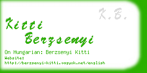 kitti berzsenyi business card